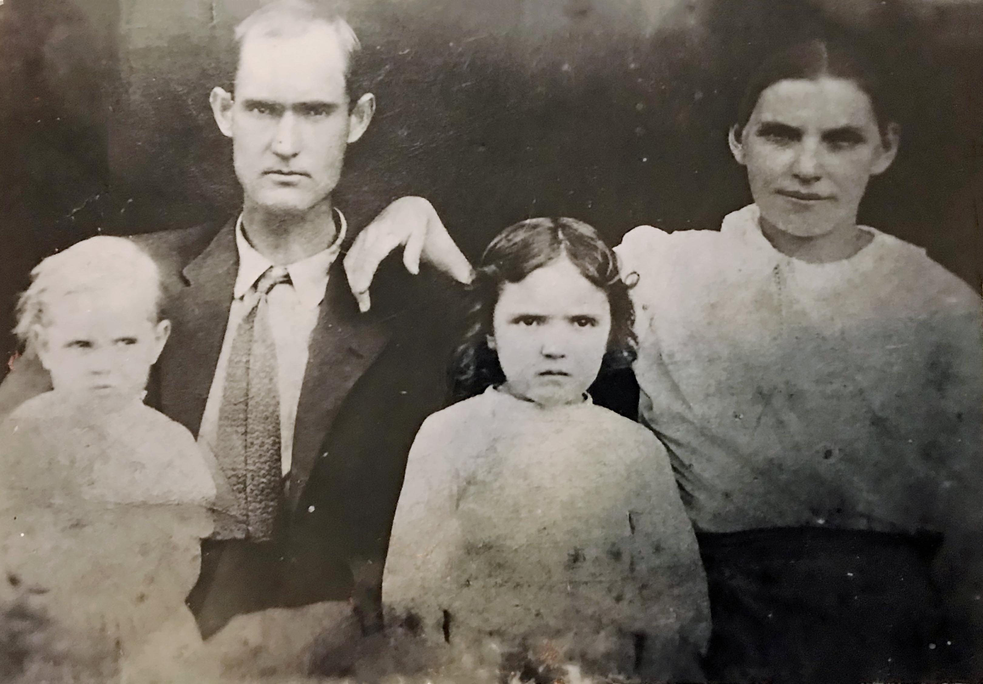 John Wesley and Sarah Bush with children Charlie and Sophia