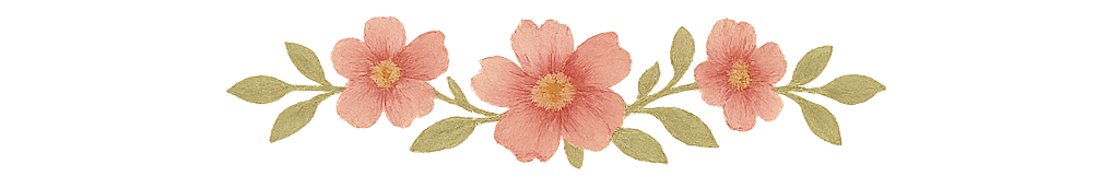 Pink wild rose divider